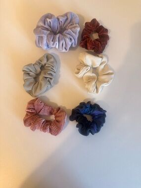 Assorted Kids Velvet & Ribbed Scrunchie Set - Pastel and Jewel Tones